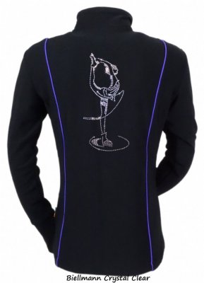 Carvio Jacka Svart m lila rand, Motiv