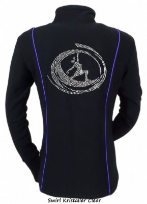 Carvio Jacka Svart m lila rand, Motiv