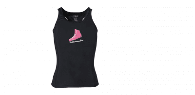 Träningslinne med rosa skridsko – Perfekt för konståkare